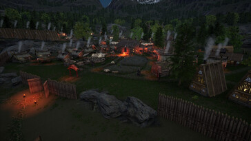 Una imagen que muestra un pueblo en Land of the Vikings.