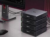Se pueden agrupar hasta cuatro mini PC Lenovo ThinkCentre X Ultra para formar un potente servidor de IA.