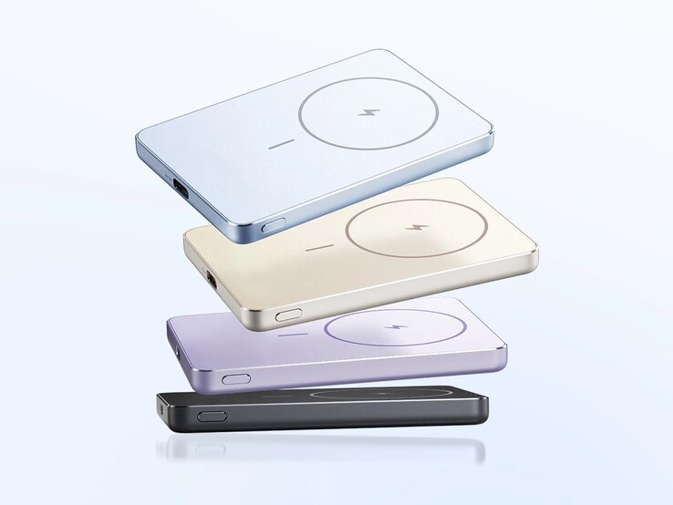 El Xiaomi Super Slim Magnetic Power Bank 5000 estará disponible en cuatro colores. (Fuente de la imagen: Xiaomi)