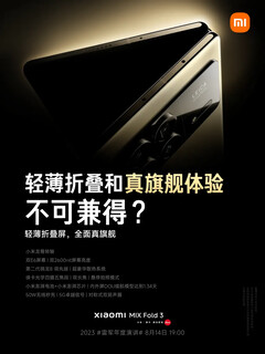 Xiaomi promociona el Mix Fold 3 antes de su lanzamiento. (Fuente: Xiaomi vía Weibo)