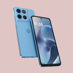 El Moto G17 Power en color Pantone Alaskan Blue (Fuente de la imagen: Motorola)