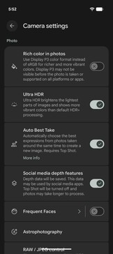 Ajustes de la cámara: Foto cont.