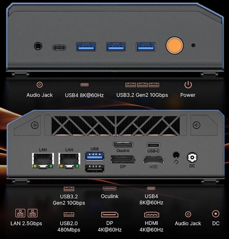 Puertos mini PC Bosgame VTA-439.