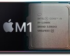 El chip Apple M1 está alcanzando al Intel Core i9-11900K en la tabla de rendimiento de un solo hilo de PassMark. (Fuente de la imagen: Apple/Intel - editado)