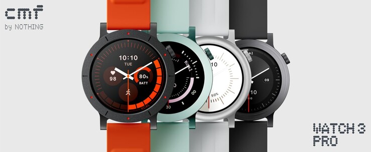 El CMF by Nothing Watch 3 Pro ya está disponible en cuatro combinaciones de colores. (Fuente de la imagen: CMF by Nothing)