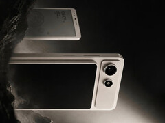 El A10 contará con un SoC Snapdragon de gama básica. En la imagen: una fotografía promocional en la que se muestra la pantalla magnética acoplada al teléfono.