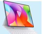 La MatePad Pro Max se presentará por completo el 07 de mayo de 2026. En la imagen: un render que muestra la tableta con sus accesorios.