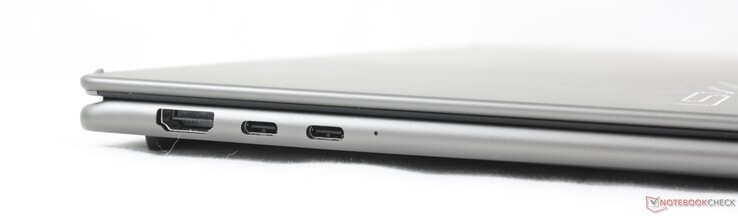 Izquierda: HDMI 2.1, 2x USB-C Thunderbolt 4 con DisplayPort + Power Delivery