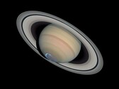 Una imagen que muestra Saturno con auroras. (Fuente de la imagen: WikiImages - Pixabay)