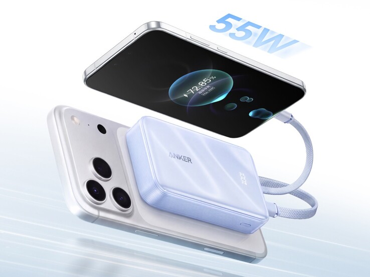 El nuevo cargador portátil Anker 20K Zolo admite una carga más rápida de 55 W.