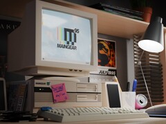 El PC para juegos preconstruido Retro95 de Maingear sobre un escritorio (Fuente de la imagen: Maingear PR)