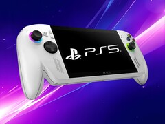 Se muestra el logotipo de PS5 en la consola portátil de juegos ROG Xbox Ally (Fuente de la imagen: Xbox Wire, Sony PlayStation con ediciones)