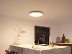 La lámpara de techo Philips Hue Devote (en la imagen) ha llegado a Europa. (Fuente de la imagen: Philips Hue)