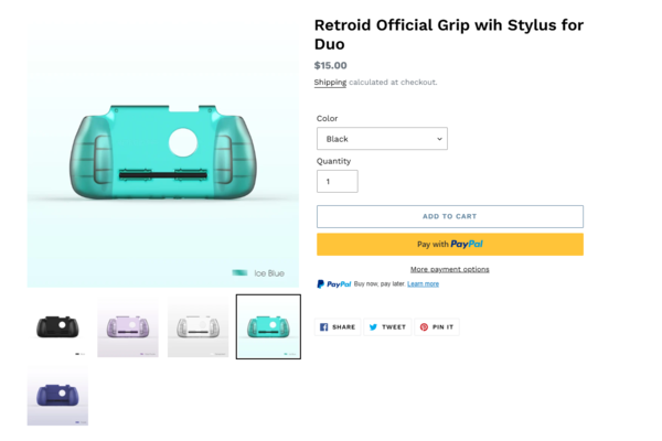 La funda con lápiz óptico está disponible en cinco colores.