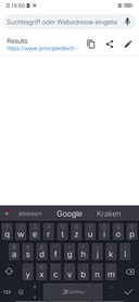 Uso del teclado predeterminado en el modo vertical
