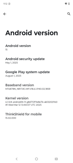 Software en el Motorola Moto G86 Power