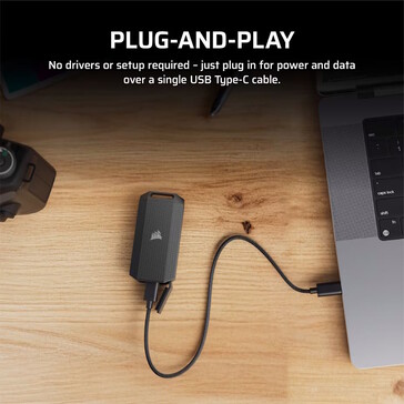 La tapa del USB debe estar siempre colocada cuando no se utilice. (Fuente de la imagen: Corsair)