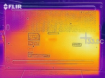 Mapa de calor mientras está en ralentí - abajo