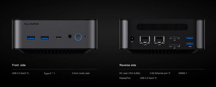 Las interfaces externas del Alliwava H90 Pro (Fuente: Alliwava)