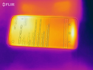 Distribución de calor en la parte frontal