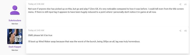 Mejoras en el emulador de GameCube debatidas en los foros de ResetEra (Fuente de la imagen: captura de pantalla, foros de ResetEra)