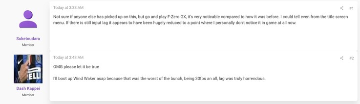 Mejoras en el emulador de GameCube debatidas en los foros de ResetEra (Fuente de la imagen: captura de pantalla, foros de ResetEra)