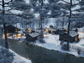 Una imagen en la que se ve un pueblo de la dinastía Sengoku.