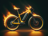 Los incendios en bicicletas eléctricas pueden producirse durante la carga de la batería, pero también durante el almacenamiento (imagen simbólica: Dall-E / AI)