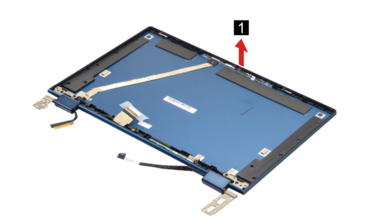 Esta captura de pantalla del Manual de Mantenimiento muestra que las bisagras parecen estar relativamente sin apoyo. (Fuente de la imagen: Lenovo)