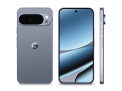 Imagen promocional del Pixel 10 Pro XL por delante, por detrás y de lado. (Fuente de la imagen: Google)