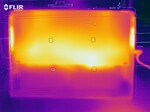 Mapa de calor de la parte inferior del dispositivo bajo carga