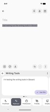 Herramientas de escritura en Gboard