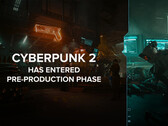 Cyberpunk 2 se basará en Unreal Engine 5, en lugar del REDengine propiedad de CDPR. En la imagen - Artwork con el texto "Cyberpunk 2 ha entrado en fase de preproducción" superpuesto. (Fuente de la imagen: @CDPROJEKTRED_IR en X/Twitter)