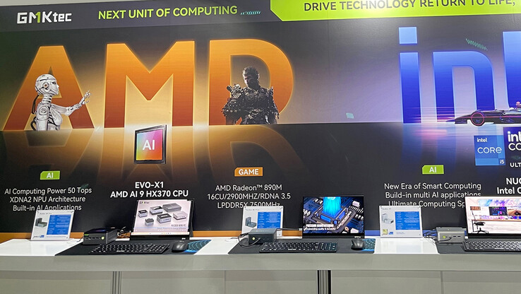 El mini PC presentado en la exposición (Fuente de la imagen: GMKtec)
