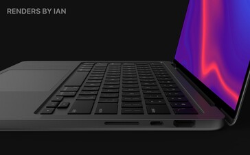 Concepto de MacBook Pro 14. (Fuente de la imagen: @RendersbyIan)