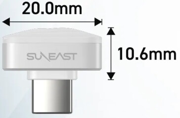 La Suneast Nano es la unidad flash USB-C más corta del mundo. (Fuente de la imagen: Suneast)