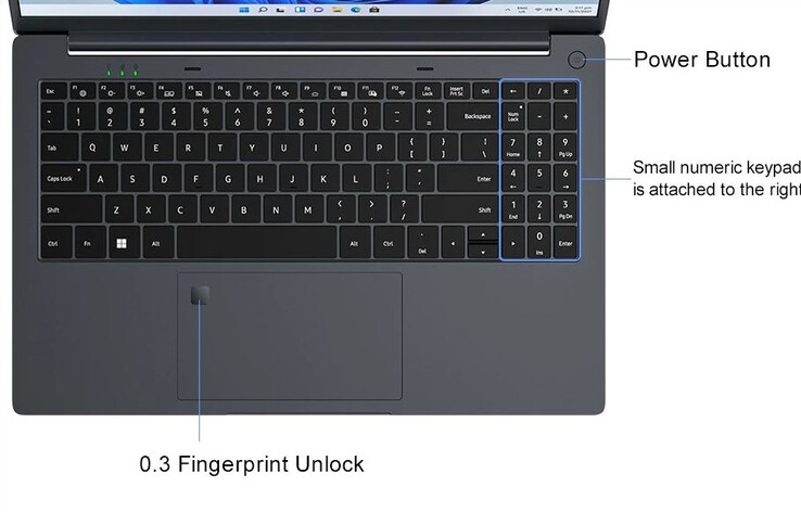 El teclado viene con un teclado numérico (Fuente de la imagen: Ninkear)