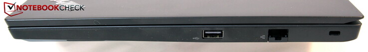 Derecha: USB-A 2.0, LAN, Kensington