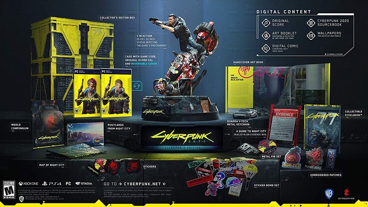 Cyberpunk 2077: Edición de Coleccionista. (Fuente de la imagen: CD Projekt/Amazon)