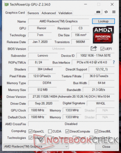 Captura de pantalla de la GPU-Z