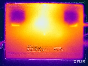 Temperaturas de la superficie de la prueba de tensión (abajo)