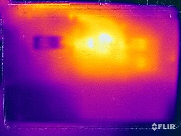 Temperaturas de la superficie de la prueba de tensión (abajo)