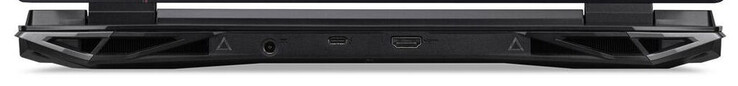 Parte trasera: fuente de alimentación, USB 4 (USB-C; Power Delivery, DisplayPort), HDMI