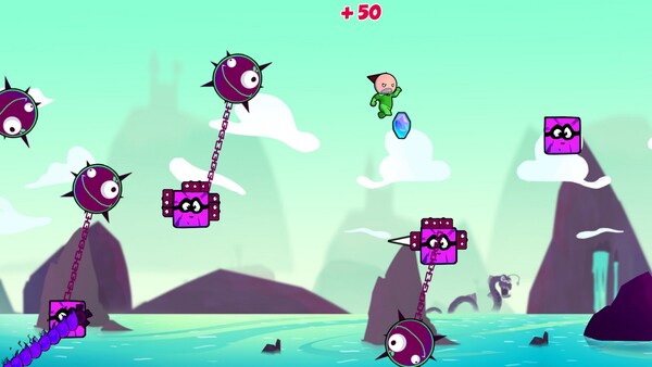 Captura de pantalla de Cloudberry Kingdom en PlayStation Store mostrando los gráficos (Fuente de la imagen: PlayStation Store)