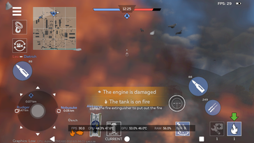 War Thunder Mobile, por ejemplo, puede mostrarse de forma sensata (Fuente de la imagen: Notebookcheck)