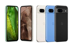 Google lanzará el Pixel 8a en cuatro opciones de color. (Fuente de la imagen: varios - editado)