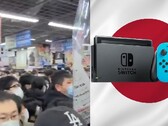 La reposición de PS5 atrajo a una multitud en Japón, pero la Switch sigue siendo la campeona de ventas. (Fuente de la imagen: @AJapaneseDream/WorldGrain/Nintendo)