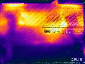 Temperaturas de la superficie durante la prueba de resistencia (abajo)