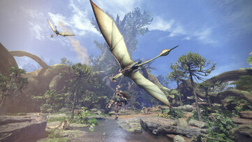 Captura de pantalla de la jugabilidad de Monster Hunter World