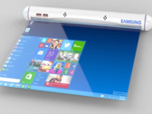 Render de un dispositivo enrollable de Samsung. (Fuente: LetsGoDigital)